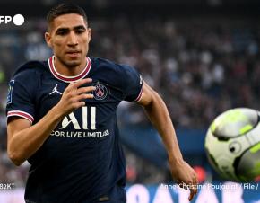 صورة اللاعب المغربي أشرف حكيمي نقلا عن AFP