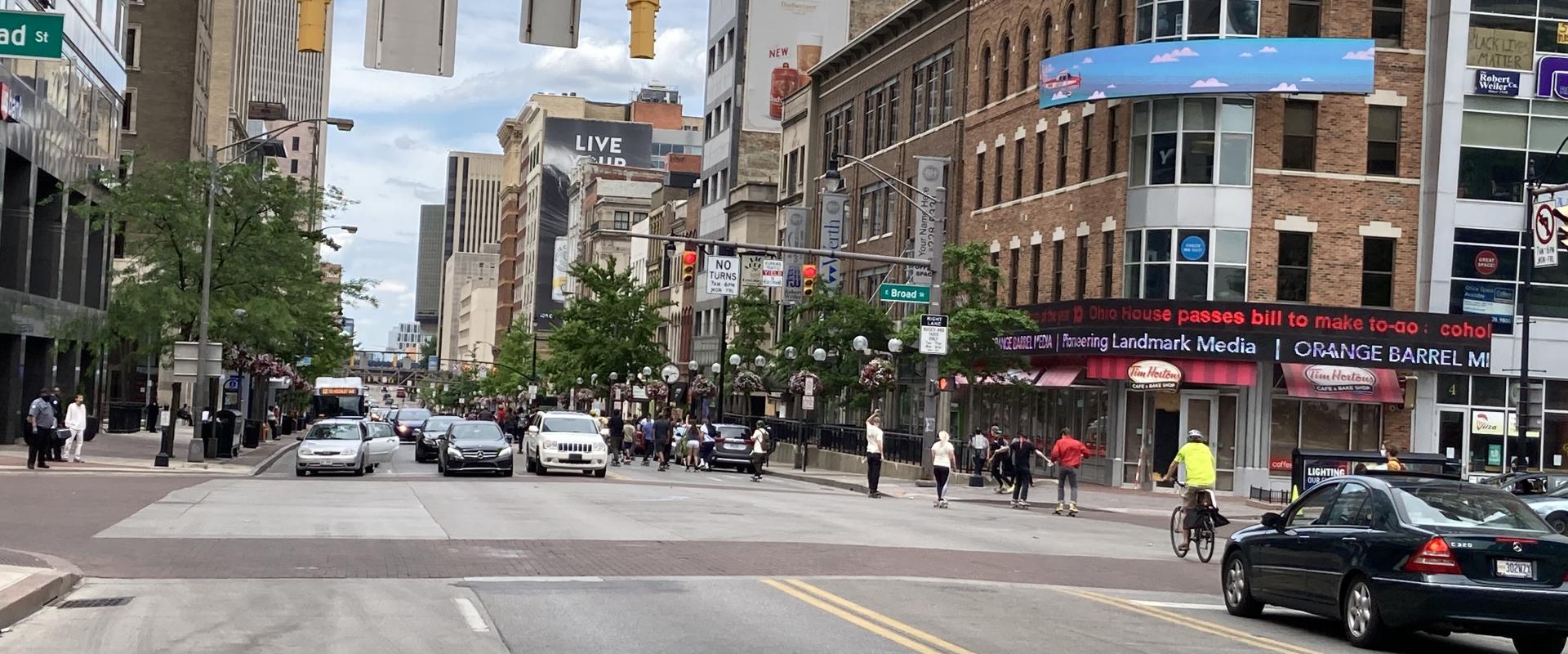 من وسط مدينة كولومبوس