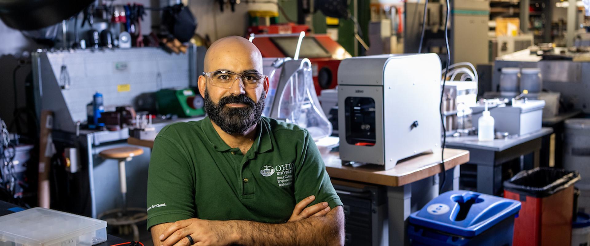 الباحث يحيى المجالي ، الصورة نقلا عن موقع جامعة أوهايو 