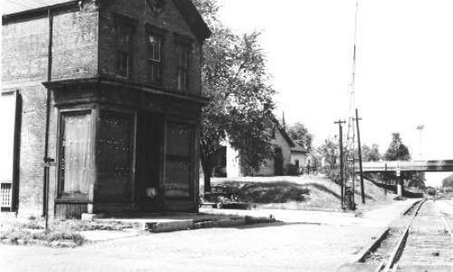 أقصر شارع في أوهايو ، الصورة نقلا عن Ohio History Central أقصر شارع في أوهايو ، الصورة نقلا عن Ohio History Central